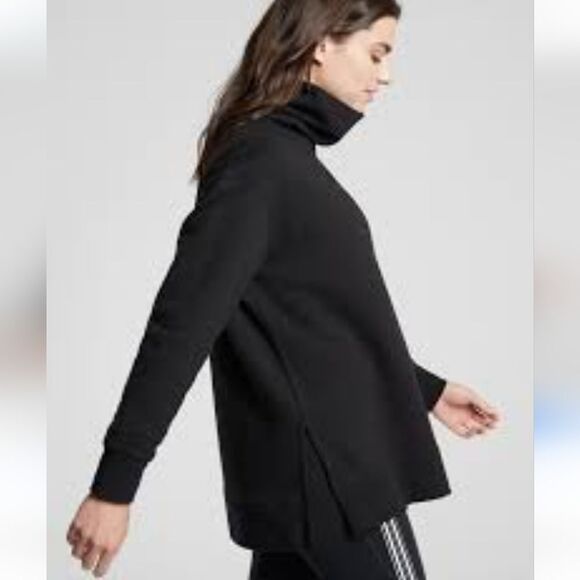 Athleta 24/7 Funnel Neck Sweatshirt Black Size S - Picture 12 of 13